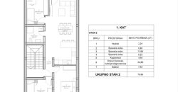 OSIJEK, USKE NJIVE, 4-sobni stan na 1.katu+PARKING,NOVOGRADNJA