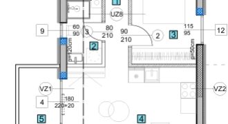 OSIJEK,NOVI GRAD, dvosoban stan na 2.katu 38,86m2