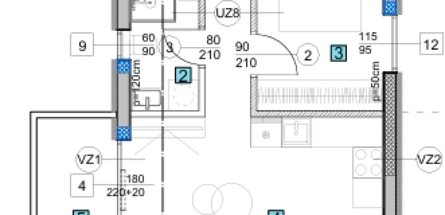 OSIJEK,NOVI GRAD, dvosoban stan na 2.katu 38,86m2