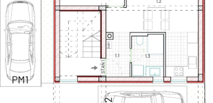 STAN OSIJEK RETFALA, prizemlje, dvosoban 44,56m2 + VRT