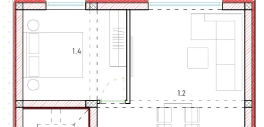 STAN OSIJEK RETFALA, prizemlje, dvosoban 44,56m2 + VRT