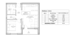 OSIJEK, TVRĐAVICA, (S-4) dvosoban stan u prizemlju 48,05 m2+PARKING