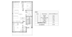 STAN OSIJEK,DONJI GRAD, trosoban stan u izgradnji 74,97 m2 ***PRIZEMLJE+VRT 120 m2+PARKING