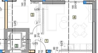 STAN,OSIJEK, NOVI GRAD,DIVALTOVA ULICA dvosoban stan na 1.katu 44,59 m2, LIFT (S3)