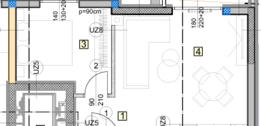 STAN, OSIJEK, NOVI GRAD, DIVALTOVA ULICA, dvosoban stan na 2.katu 44,59 m2 ,LIFT (S6)
